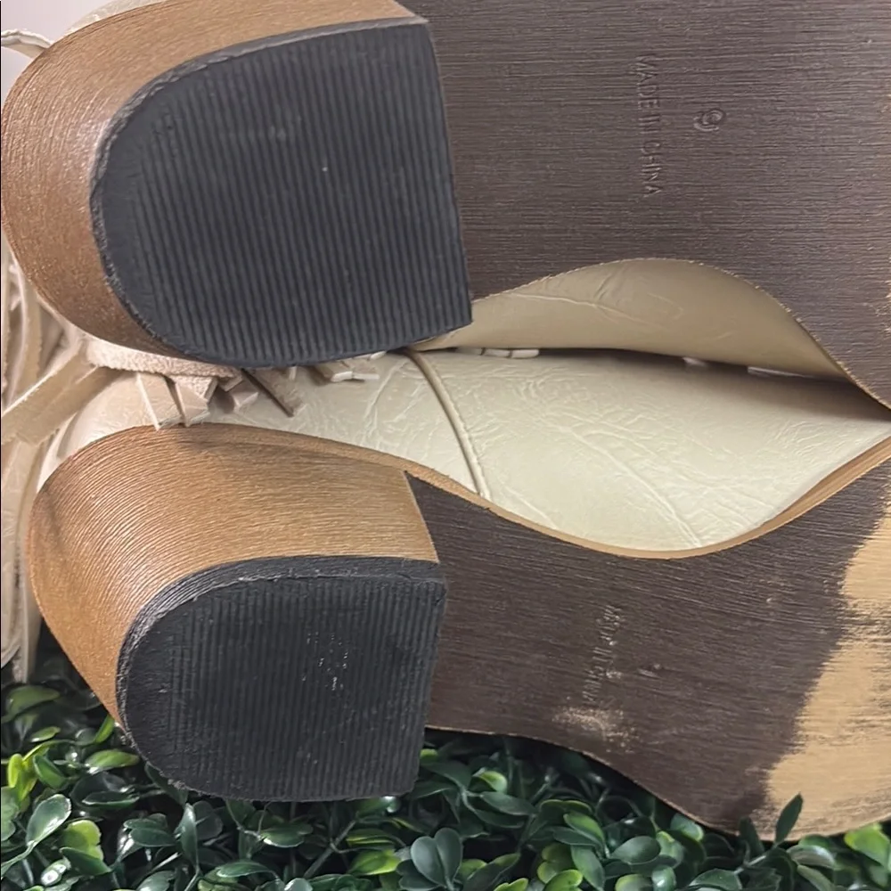 Fringe Western Boots - Cream - Picture 4 of 11